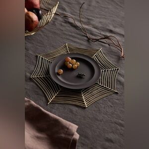 Pair Of Anthropologie Brass Web Trivets Halloween Spooky New In Box